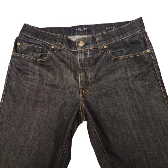 Fidelity Men's Relaxed Straight Leg Jeans 34 NWOT - Picture 4 of 15